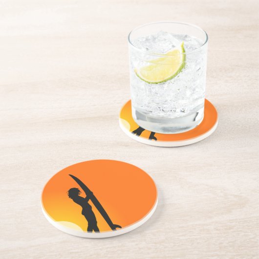 Surfer Girl Onderzetter (Zijkant)