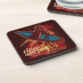 Surfer Girl Onderzetter Set | Fun Surfer Onderzett (Linkerzijde)