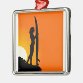 Surfer Girl Ornament (Links)