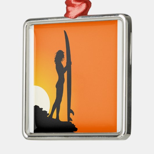 Surfer Girl Ornament (Links)
