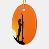 Surfer Girl Ornament (Links)