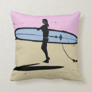 Surfer girl pillow, Copyright Karen J Williams Kussen