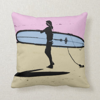 Surfer girl pillow, Copyright Karen J Williams Kussen