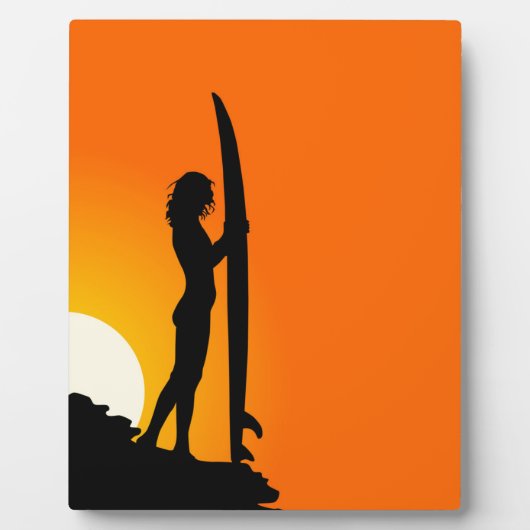 Surfer Girl Plaque Fotoplaat (Voorkant)