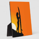 Surfer Girl Plaque Fotoplaat (Zijkant)