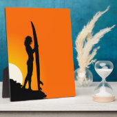 Surfer Girl Plaque Fotoplaat (Zijkant)