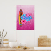 Surfer Girl Poster (Keuken)