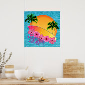 Surfer Girl Poster (Keuken)