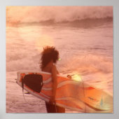 Surfer Girl Poster Print (Voorkant)