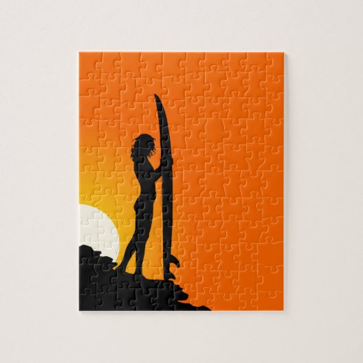 Surfer Girl Puzzle Legpuzzel (Verticaal)