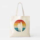 Surfer Girl,  Retro Surfing 810 Tote Bag (Achterkant)