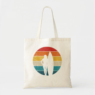 Surfer Girl, Retro Surfing 810 Tote Bag