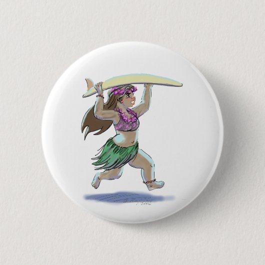 sUrFeR GiRL Ronde Button 5,7 Cm (Voorkant)