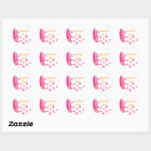 Surfer Girl Ronde Sticker (Vel)