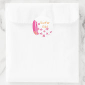 Surfer Girl Ronde Sticker (Tas)