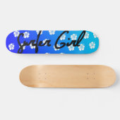 Surfer Girl Skateboard in Blue (Horizontaal)