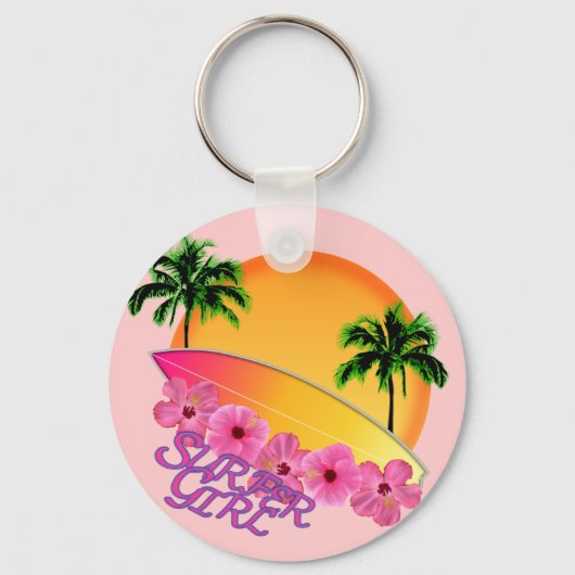 Surfer Girl Sleutelhanger (Voorkant)