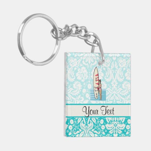 Surfer Girl Sleutelhanger (Voorkant Links)