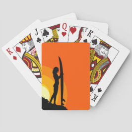 Surfer Girl-speelkaarten Pokerkaarten