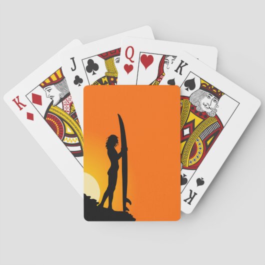 Surfer Girl-speelkaarten Speelkaarten (Achterkant)