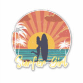 Surfer Girl Sticker (Voorkant)