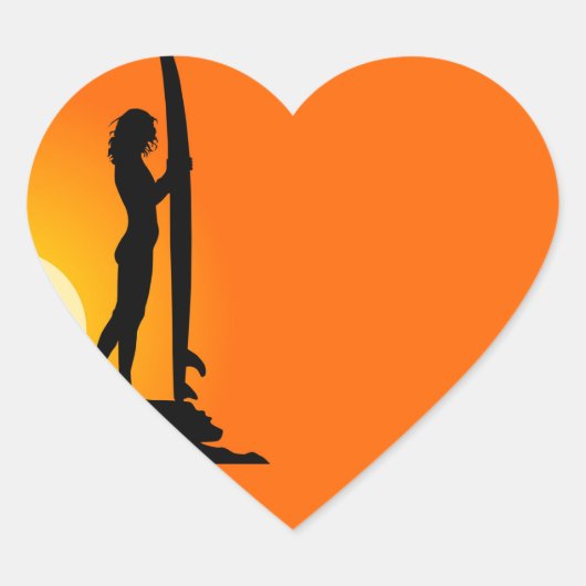 Surfer Girl Sticker (Voorkant)