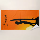 Surfer Girl. Strandlaken (Voorkant)
