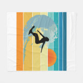 Surfer Girl  Sunset Fleece Deken (Voorkant (Horizontaal))