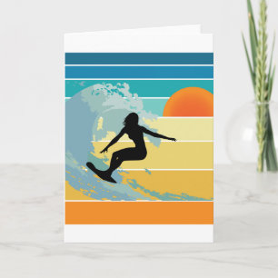Surfer Girl  Sunset Kaart