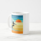 Surfer Girl Sunset Koffiemok (Voorkant links)
