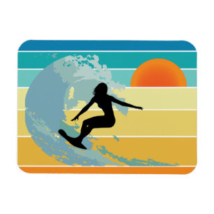 Surfer Girl Sunset Magneet