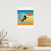 Surfer Girl  Sunset Poster (Keuken)