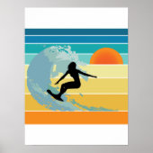 Surfer Girl  Sunset Poster (Voorkant)