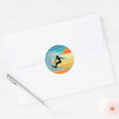 Surfer Girl  Sunset Ronde Sticker (Envelop)
