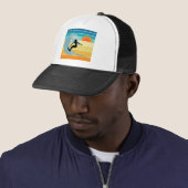 Surfer Girl  Sunset Trucker Pet (In situ)