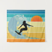 Surfer Girl  Sunset Wandkleed (Voorkant (horizontaal))