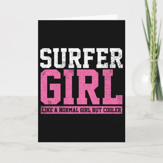 Surfer Girl Surfen Cadeau Kaart (Voorkant)