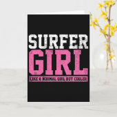 Surfer Girl Surfen Cadeau Kaart (Gele Bloem)