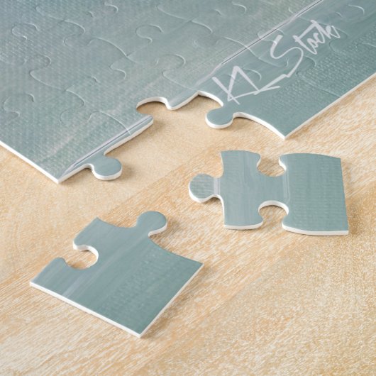 Surfer Girl Tropical Beach Blue Waves Legpuzzel (Zijkant)