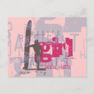 Surfer Girl Tshirts en Gifts Briefkaart