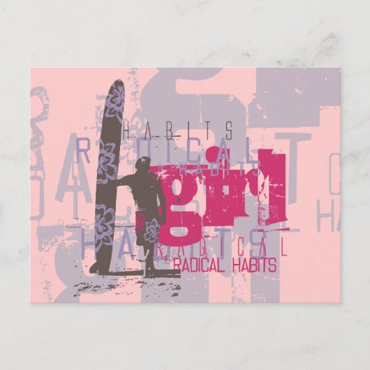Surfer Girl Tshirts en Gifts Briefkaart (Voorkant)