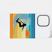 Surfer Girl Vintage Zonsondergang iPhone Hoesje (Achterkant horizontaal)