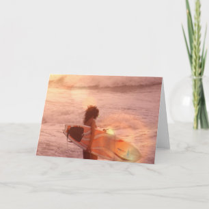 Surfer Girl Wenskaart Kaart