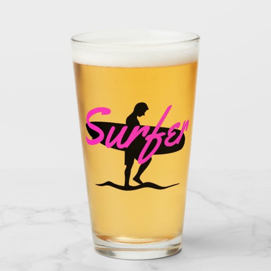 Surfer-glas Glas (Voorkant gevuld)