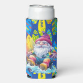 Surfer Gnome Seltzer Blikjeskoeler (Seltzer Voorkant)