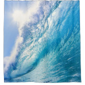 Surfer Golf Ocea Blauw Wit  Douchegordijn (Voorkant)