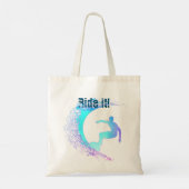 Surfer Graffiti-stijl Tote Bag (Achterkant)