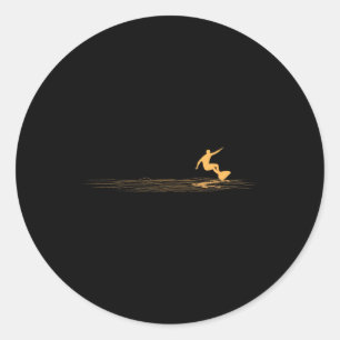 Surfer Grafisch Surfboard Vintage Surfen Voor Surf Ronde Sticker