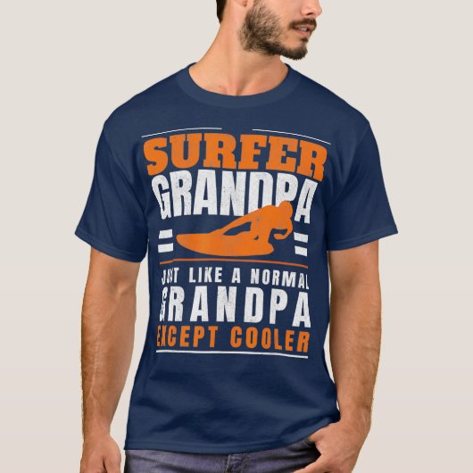 Surfer Grandpa Surf Grandfather Surfvaders T-shirt (Voorkant)
