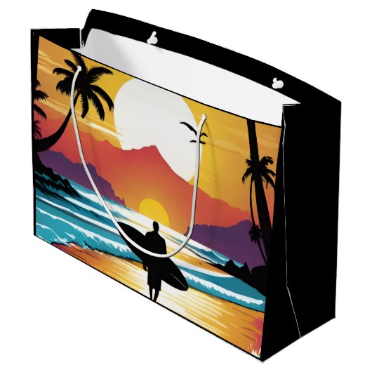 Surfer Groot Cadeauzakje (Achterkant Gekanteld)